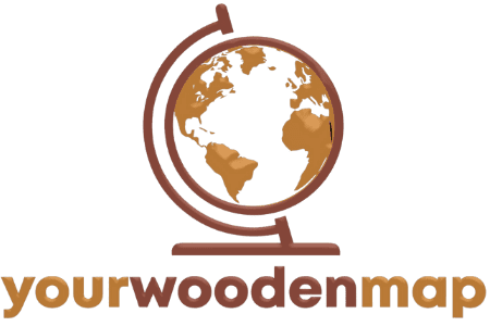 Your wooden map logo