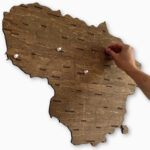 Wooden map of Lithuania - Attēls 2