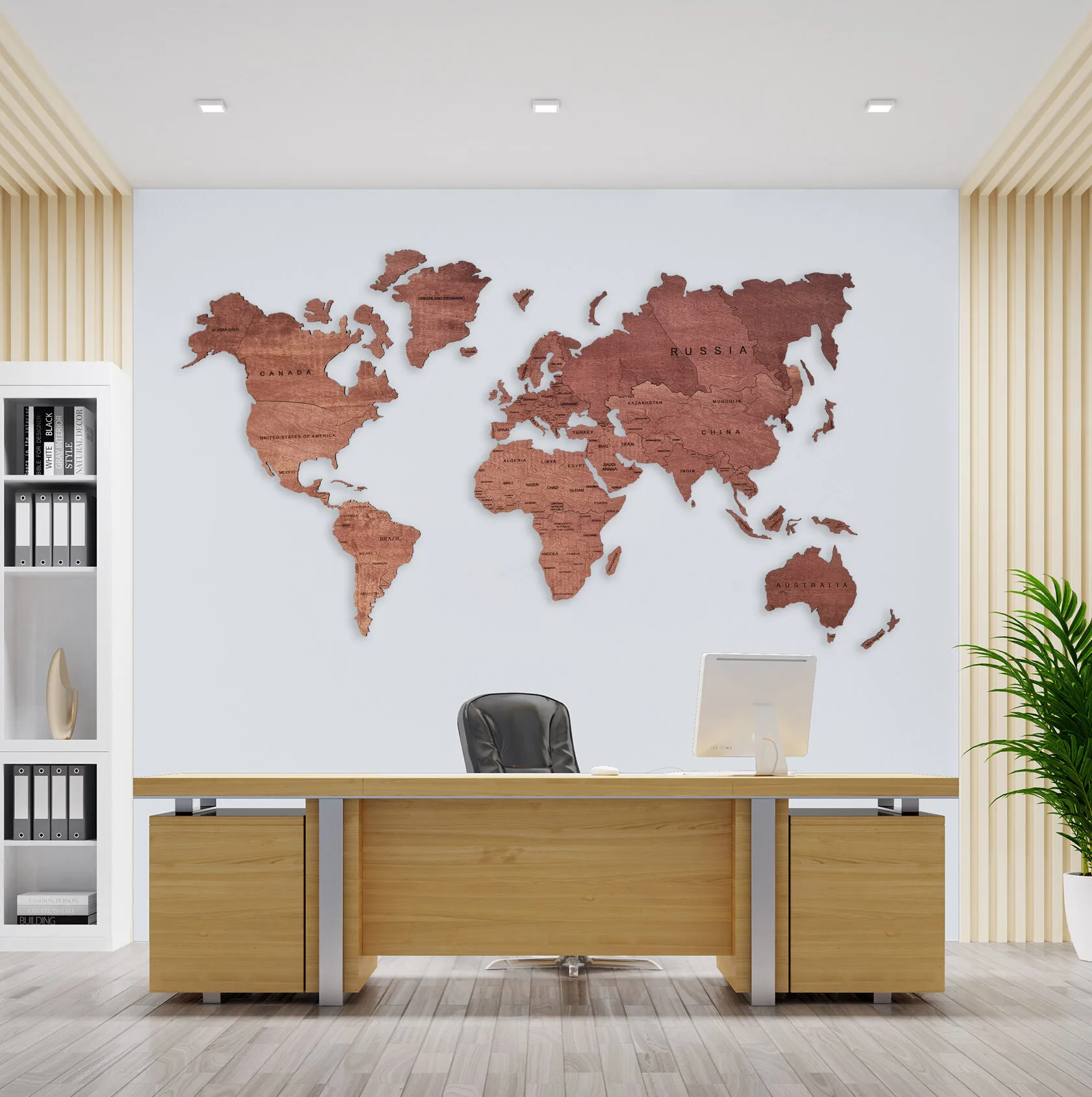 Wooden World Maps