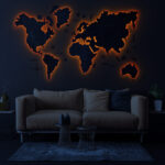 LED Wooden Map - Immagine 2