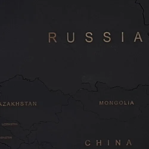 Wooden Map black