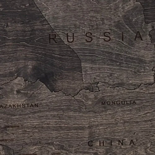 Wooden Map gray
