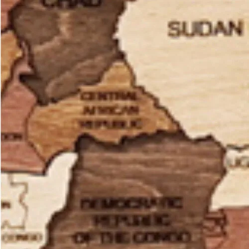 Multicolor Wooden Map