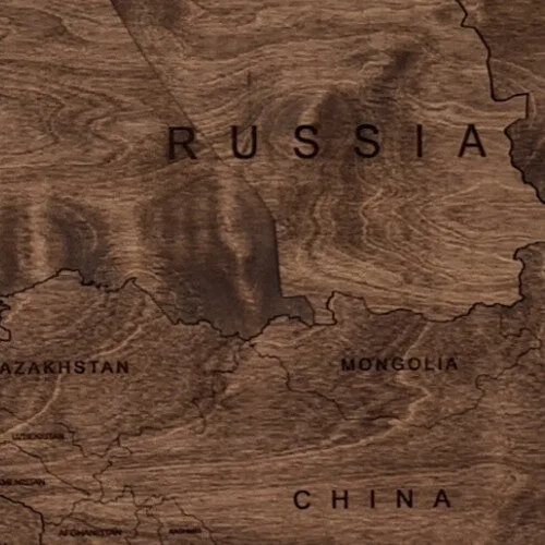 Wooden Map palisander