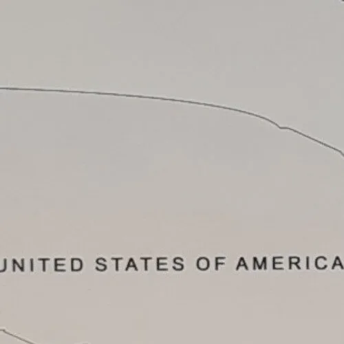 Wooden Map white