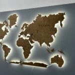 LED Wooden Map