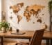 Illustration for Your Guide to Wooden World Map Office Decor Styling